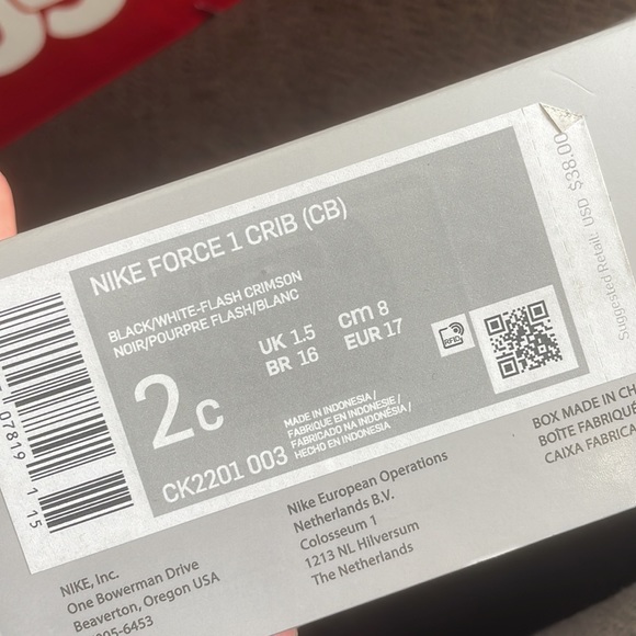 Infant Air Force 1s size 2c - Picture 2 of 3